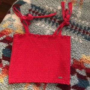 Red tube top